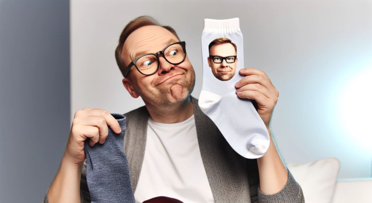 Personlige sokker med print